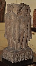 Four-fold Jain sculpture featuring Suparshvanatha and three other Tirthankaras, 1st century CE, Mathura